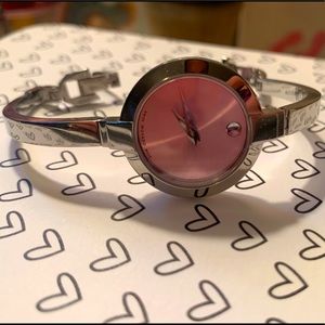 MOVADO Womens Swiss Watch Stainless Steel PinkFace